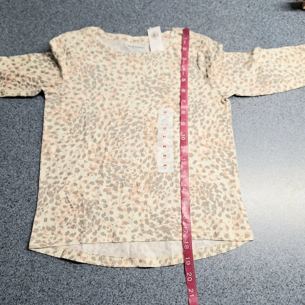 Old Navy Long Sleeved Henley & Leopard Print Shirt Bundle Size 8/M, NWT